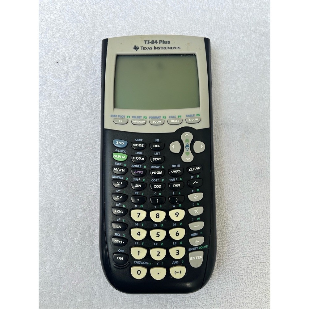 Texas Instruments TI-84 Plus Graphing Calculator Black Silver SAT ACT AP Exam